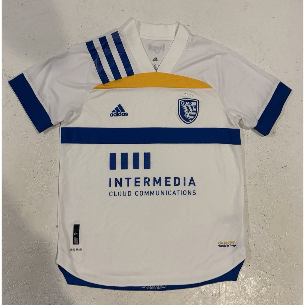Adidas San Jose Earthquakes 2020/21 408 Edition Away Soccer Jersey White Mens L
